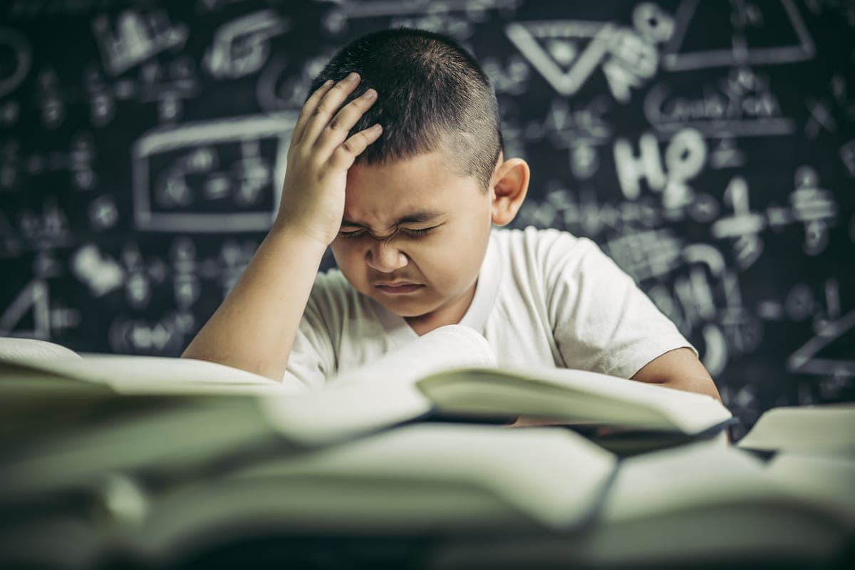 Singapore student frustrated with math homework
